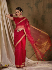 Womens Fashion Ethnic Red Color Sarees-MLSHWSA1371RED0ONE
