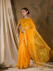 Womens Fashion Ethnic Yellow Color Sarees-MLSHWSA1374YLW0ONE