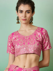 Womens Fashion Ethnic Pink Color Sarees-MLSHWSA1376PNK0ONE