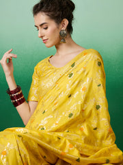 Womens Fashion Ethnic Yellow Color Sarees-MLSHWSA1379YLW0ONE