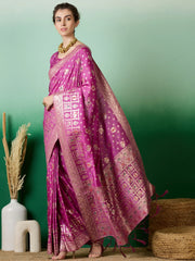 Womens Fashion Ethnic Lavender Color Sarees-MLSHWSA1385LVR0ONE