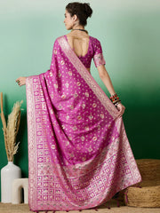 Womens Fashion Ethnic Lavender Color Sarees-MLSHWSA1385LVR0ONE