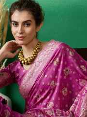 Womens Fashion Ethnic Lavender Color Sarees-MLSHWSA1385LVR0ONE