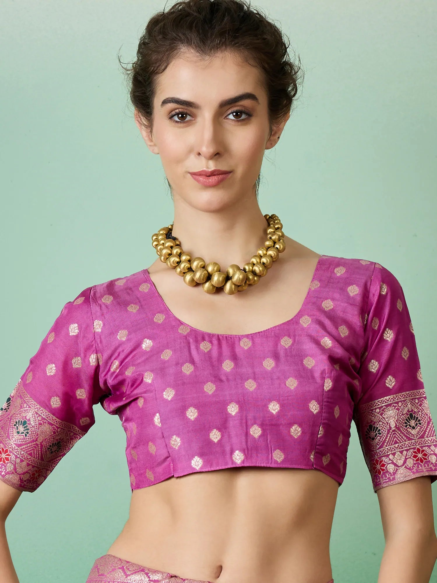 Elegant Lavender Polyester Saree | Designer Sarees India