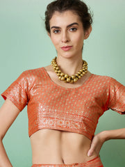 Womens Fashion Ethnic Orange Color Sarees-MLSHWSA1392ORG0ONE