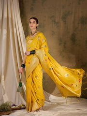 Womens Fashion Ethnic Yellow Color Sarees-MLSHWSA1394YLW0ONE