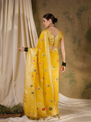 Womens Fashion Ethnic Yellow Color Sarees-MLSHWSA1394YLW0ONE