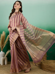 Womens Fashion Ethnic Rust Color Sarees-MLSHWSA1422RUS0ONE