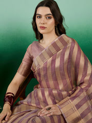 Womens Fashion Ethnic Rust Color Sarees-MLSHWSA1422RUS0ONE