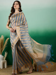 Womens Fashion Ethnic Teal Color Sarees-MLSHWSA1423TEL0ONE