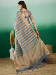 Womens Fashion Ethnic Teal Color Sarees-MLSHWSA1423TEL0ONE