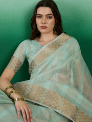 Womens Fashion Ethnic Sea Green Color Sarees-MLSHWSA1428SGR0ONE