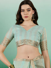 Womens Fashion Ethnic Sea Green Color Sarees-MLSHWSA1428SGR0ONE