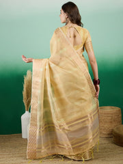 Womens Fashion Ethnic Yellow Color Sarees-MLSHWSA1429YLW0ONE