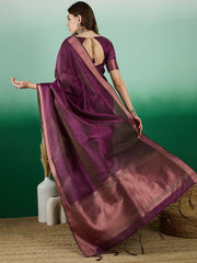 Womens Fashion Ethnic Wine Color Sarees-MLSHWSA1435WNE0ONE