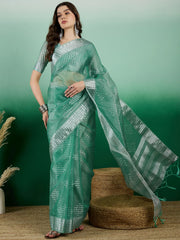 Womens Fashion Ethnic Sea Green Color Sarees-MLSHWSA1439SGR0ONE