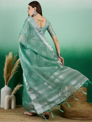 Womens Fashion Ethnic Sea Green Color Sarees-MLSHWSA1439SGR0ONE