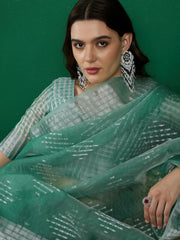 Womens Fashion Ethnic Sea Green Color Sarees-MLSHWSA1439SGR0ONE