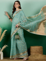 Womens Fashion Ethnic Blue Color Sarees-MLSHWSA1441BLU0ONE