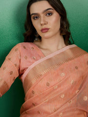 Womens Fashion Ethnic Orange Color Sarees-MLSHWSA1443ORG0ONE