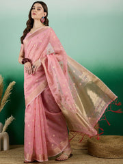 Womens Fashion Ethnic Pink Color Sarees-MLSHWSA1445PNK0ONE