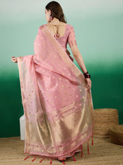Womens Fashion Ethnic Pink Color Sarees-MLSHWSA1445PNK0ONE