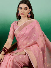 Womens Fashion Ethnic Pink Color Sarees-MLSHWSA1445PNK0ONE