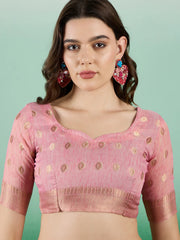 Womens Fashion Ethnic Pink Color Sarees-MLSHWSA1445PNK0ONE