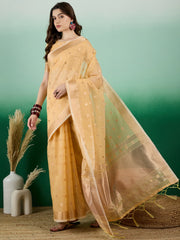Womens Fashion Ethnic Yellow Color Sarees-MLSHWSA1446YLW0ONE