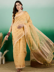 Womens Fashion Ethnic Yellow Color Sarees-MLSHWSA1446YLW0ONE