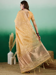 Womens Fashion Ethnic Yellow Color Sarees-MLSHWSA1446YLW0ONE