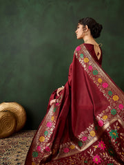 Womens Fashion Ethnic Maroon Color Sarees-MLSHWSA1463MRN0ONE