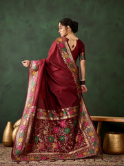 Womens Fashion Ethnic Maroon Color Sarees-MLSHWSA1463MRN0ONE