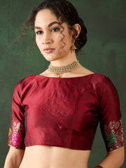 Womens Fashion Ethnic Maroon Color Sarees-MLSHWSA1463MRN0ONE