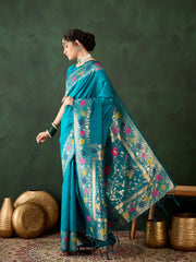 Womens Fashion Ethnic Green Color Sarees-MLSHWSA1466GRN0ONE