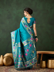 Womens Fashion Ethnic Green Color Sarees-MLSHWSA1466GRN0ONE