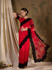 Womens Fashion Ethnic Red Color Sarees-MLSHWSA1137RED0ONE