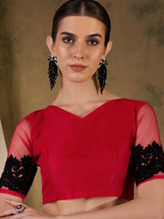 Womens Fashion Ethnic Red Color Sarees-MLSHWSA1137RED0ONE