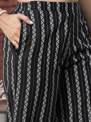 Stylum Women's Black Printed Cotton Blend Co-Ords Set (CSBLACKSCOTT)