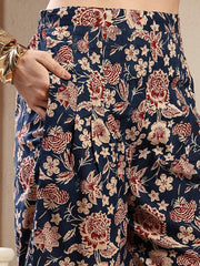 Stylum Women's Blue Floral Printed Cotton Co-Ord Set (CSBLUESWING)
