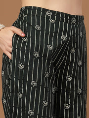 Stylum Women's Green Striped Printed Cotton Co-Ords Set (CSGREENJAFAR)
