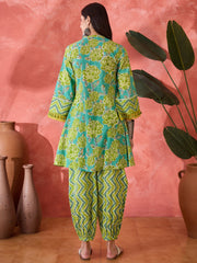 Stylum Women's Green Floral Printed Cotton Co-Ord Set (CSGREENPONNY)