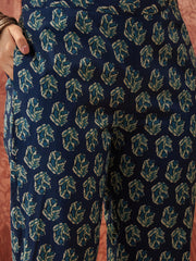 Stylum Women's Indigo Floral Printed Cotton Co-Ord Set (CSINDIGOFOLL)