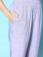 Women's Self Design Rayon Blend Co-Ord Set-CSKALKIPURPLE