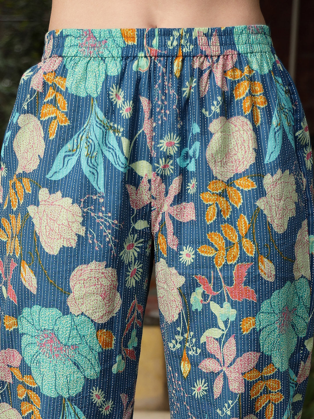 Women's Multicolor Floral Printed Cotton Co-ord Set (CSMULTIBEACH) | D