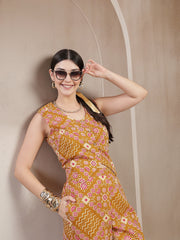 Stylum Women's Mustard Ethnic Printed Cotton Co-Ord Set (CSMUSTARDMURTI)
