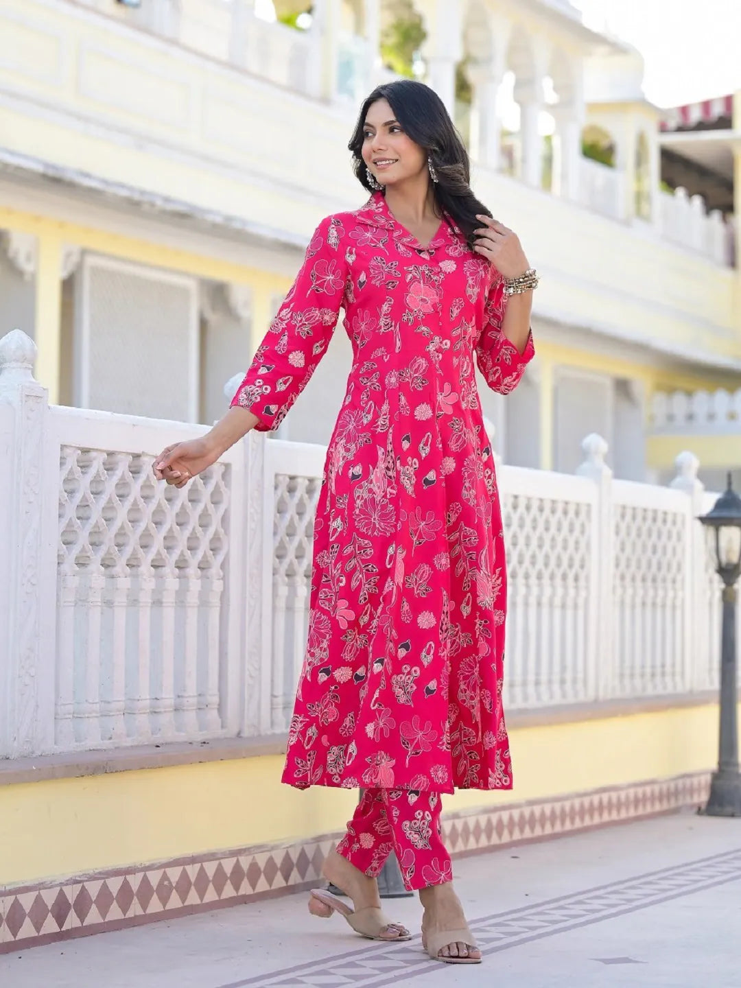 Women's Floral Kurta Pant Set | Indian Kurta Sets