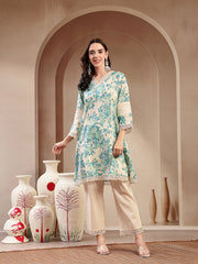 Stylum Women's Sky Blue Floral Printed Cotton Co-Ord Set (CSSKYMARCO)