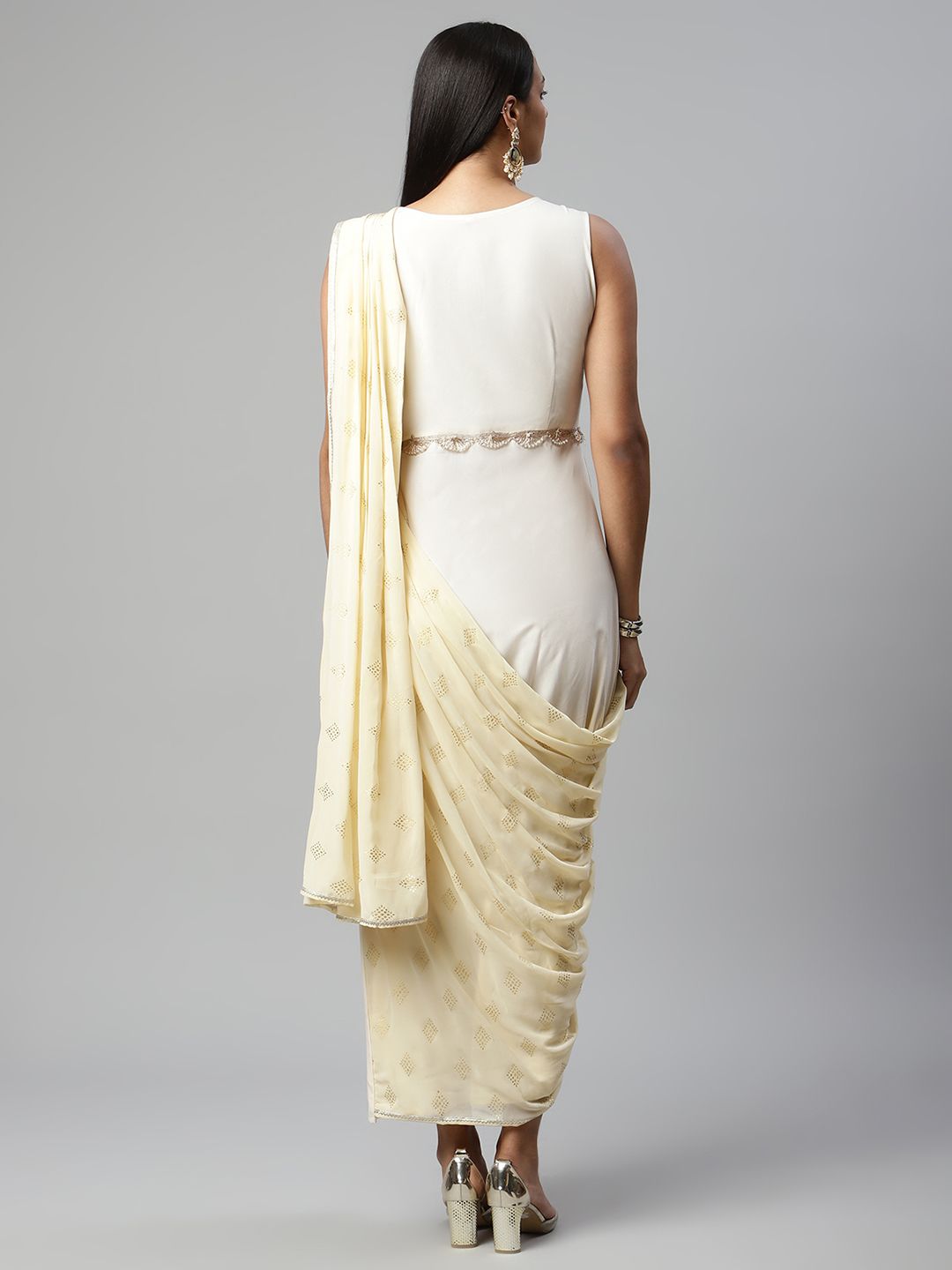 Off White Saree Dress: Trendy Dresses & Indian Dresses for Women