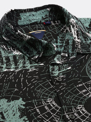 Men Graphic Black Slim Fit Shirt-Cain-3087-Black